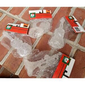 Santa's World Christmas Plastic Icicle 5" Music Instrument Ornaments Set of 4